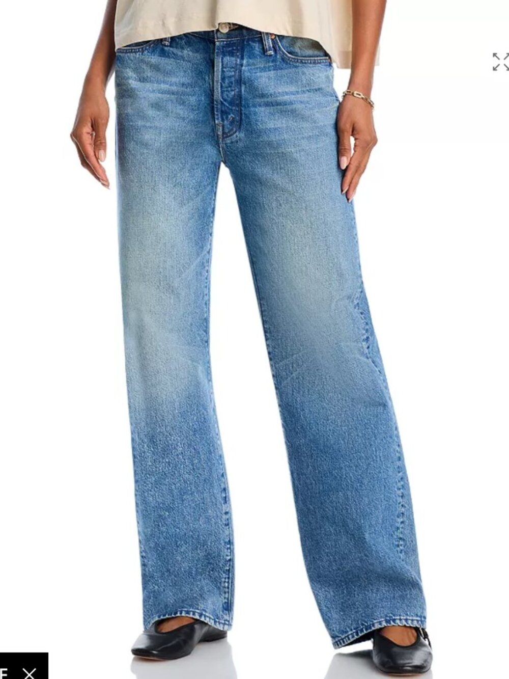 NWT MOTHER The Dodger Button Sneak Jeans in Wipeout- 27 (fits to 30)- MSRP $278